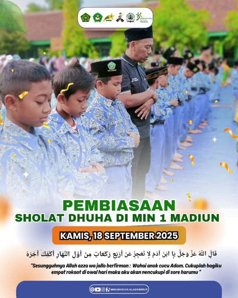 Pembiasaan Sholat Dhuha MIN 1 MADIUN