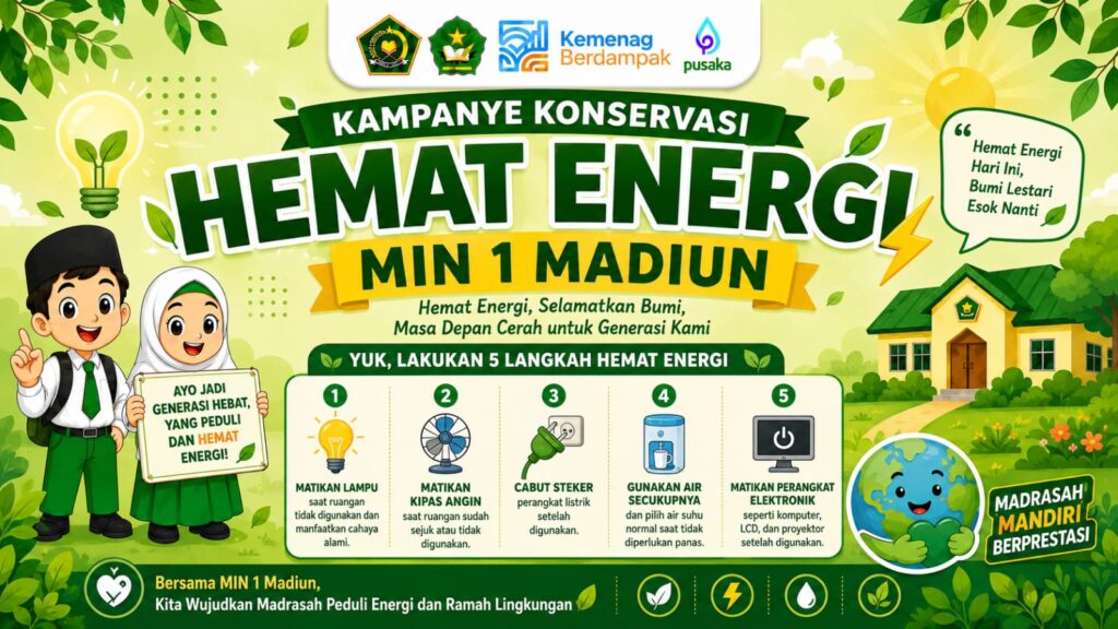 Kampanye Konservasi Hemat Energi MIN 1 Madiun