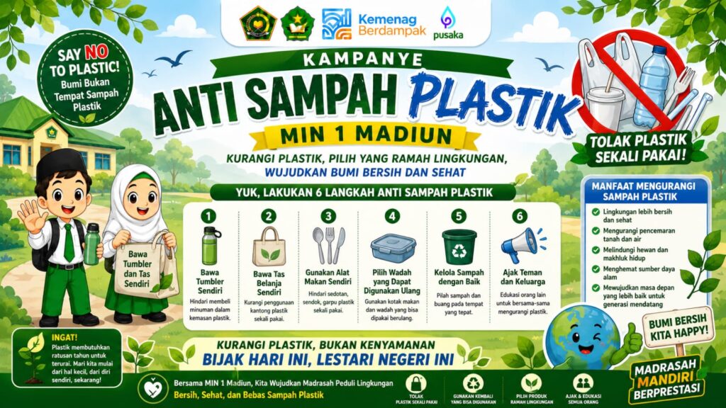 Kampanye Anti Sampah Plastik MIN 1 Madiun