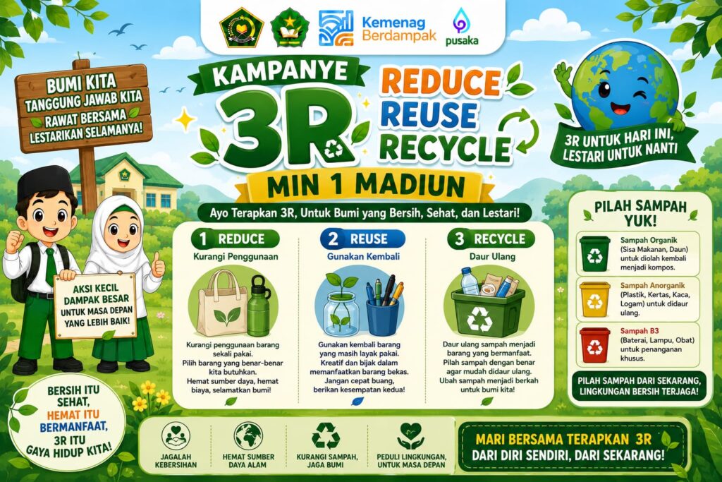 Kampanye 3R MIN 1 Madiun: Langkah Kecil untuk Bumi yang Lebih Baik